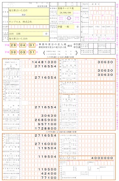 法人税　別表一（一）